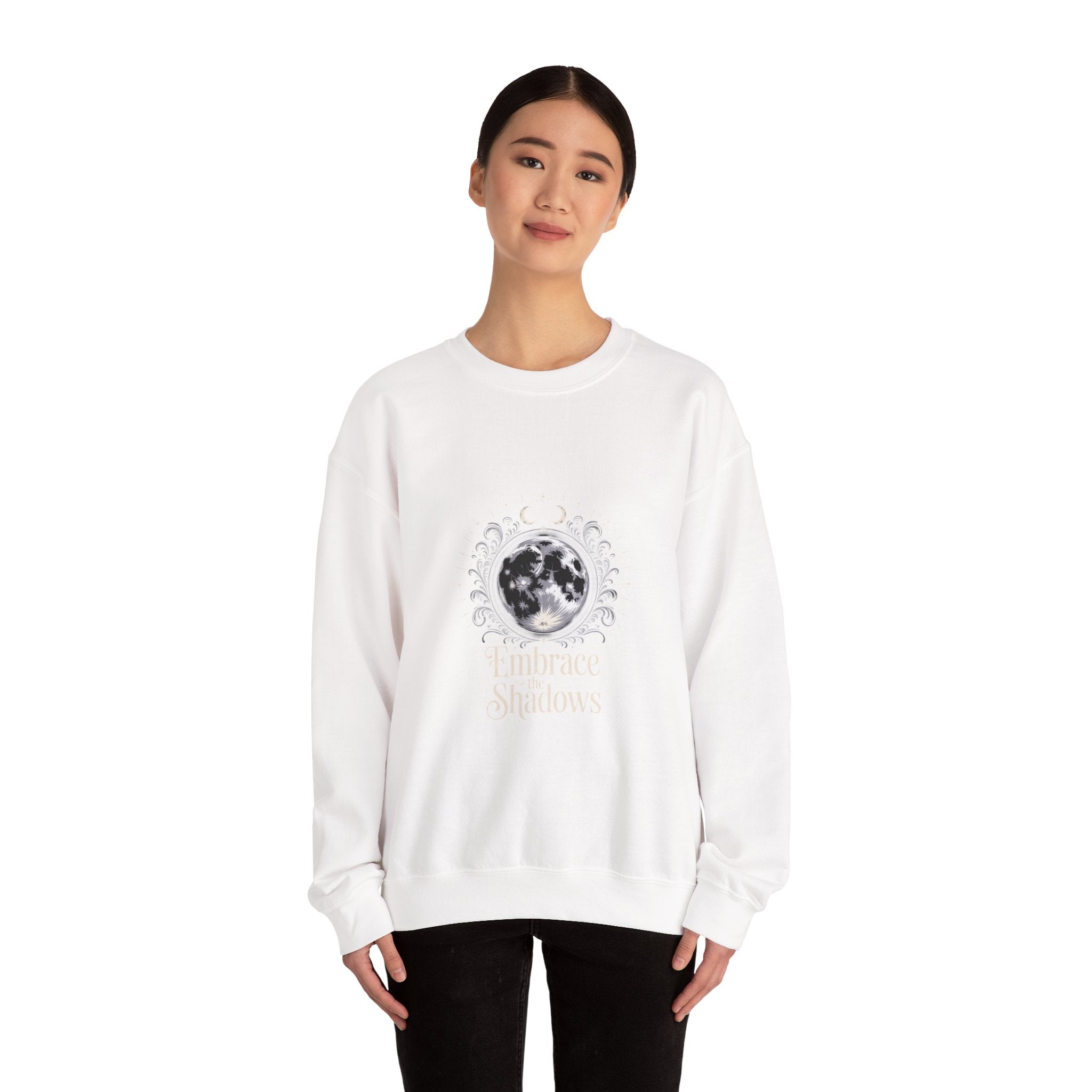 Moon Phases Crewneck Sweatshirt | witchy Christmas, winter solstice art