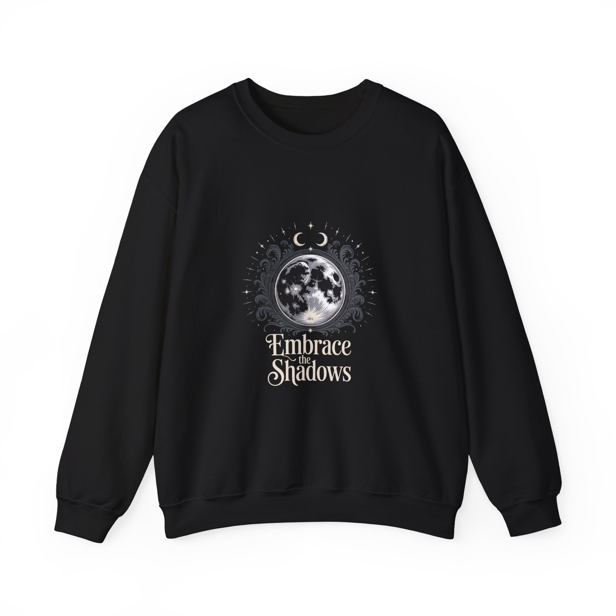 Moon Phases Crewneck Sweatshirt | witchy Christmas, winter solstice art