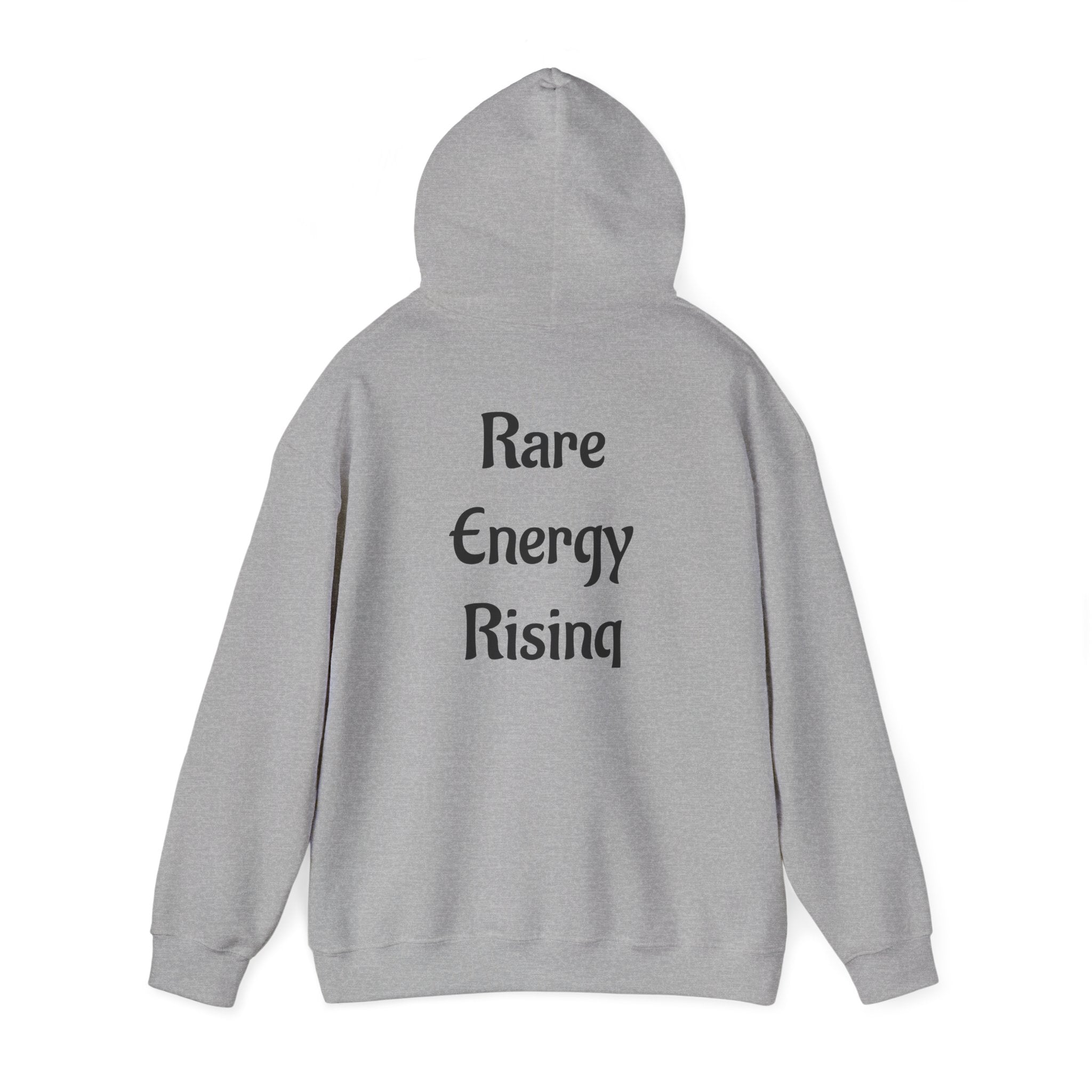 Forged Spirit "Rare Energy" Hoodie | minimal quote hoodie, elegant typography